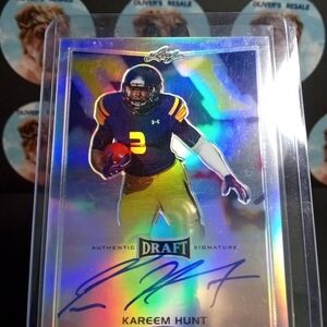Kareem Hunt Autographed Draft Card